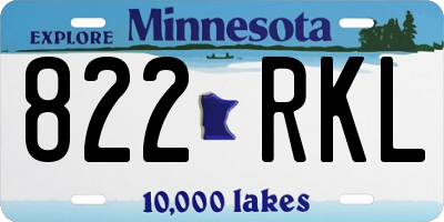 MN license plate 822RKL