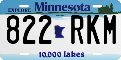 MN license plate 822RKM