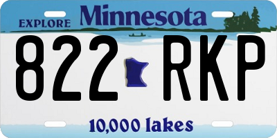 MN license plate 822RKP