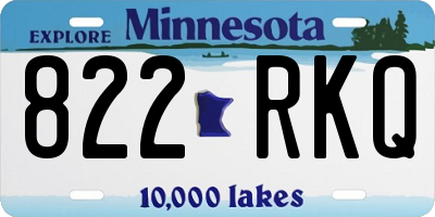 MN license plate 822RKQ