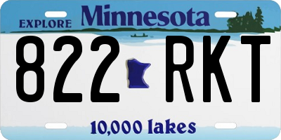 MN license plate 822RKT