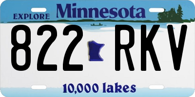 MN license plate 822RKV