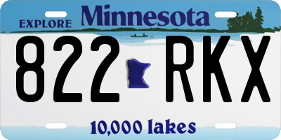 MN license plate 822RKX