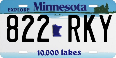 MN license plate 822RKY