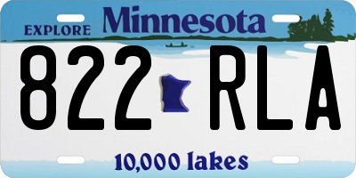 MN license plate 822RLA