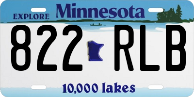 MN license plate 822RLB