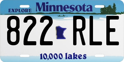 MN license plate 822RLE