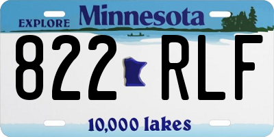 MN license plate 822RLF