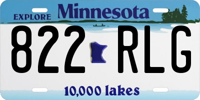 MN license plate 822RLG