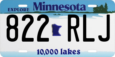 MN license plate 822RLJ