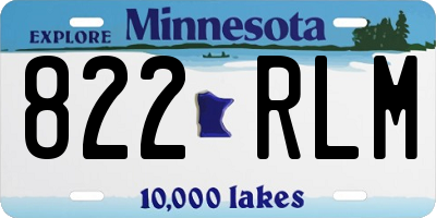 MN license plate 822RLM