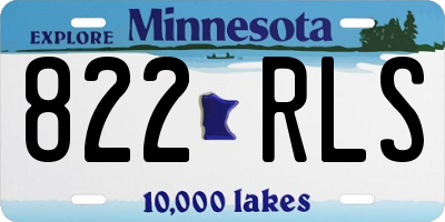 MN license plate 822RLS