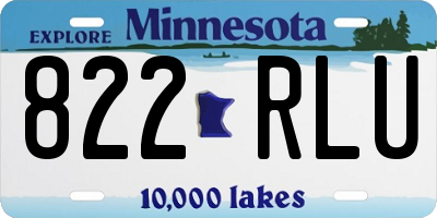 MN license plate 822RLU