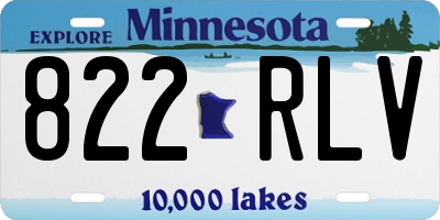 MN license plate 822RLV