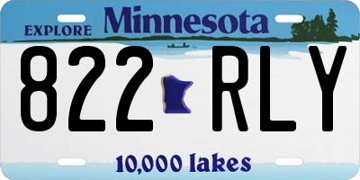 MN license plate 822RLY
