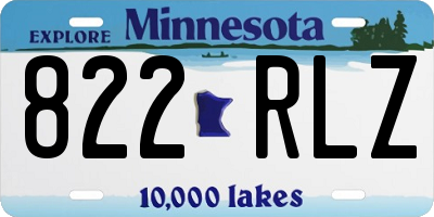 MN license plate 822RLZ