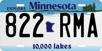 MN license plate 822RMA