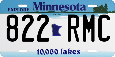 MN license plate 822RMC