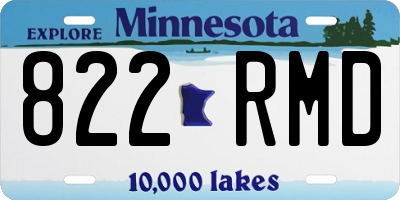 MN license plate 822RMD