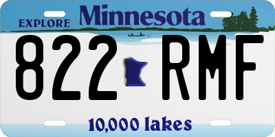 MN license plate 822RMF