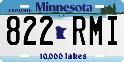 MN license plate 822RMI