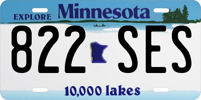 MN license plate 822SES