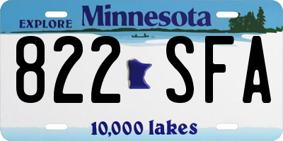 MN license plate 822SFA