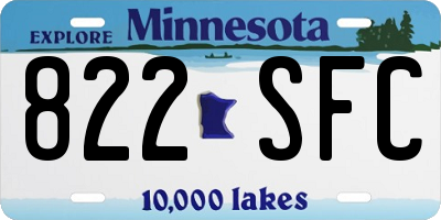 MN license plate 822SFC