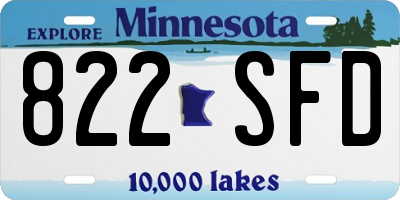 MN license plate 822SFD
