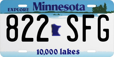 MN license plate 822SFG