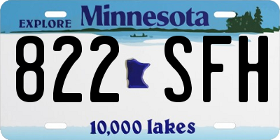 MN license plate 822SFH