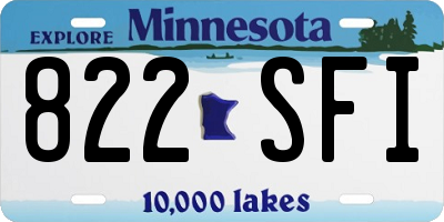 MN license plate 822SFI