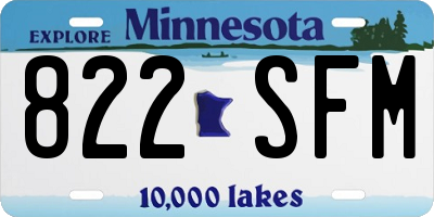 MN license plate 822SFM