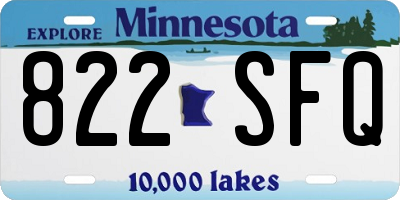 MN license plate 822SFQ