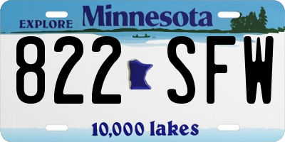MN license plate 822SFW