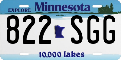 MN license plate 822SGG