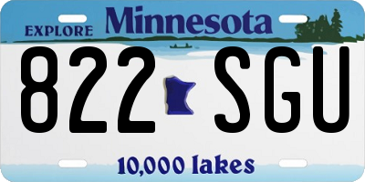 MN license plate 822SGU