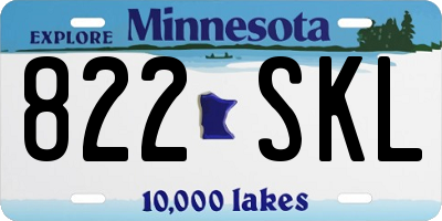 MN license plate 822SKL