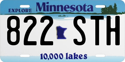 MN license plate 822STH