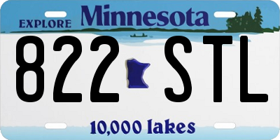 MN license plate 822STL