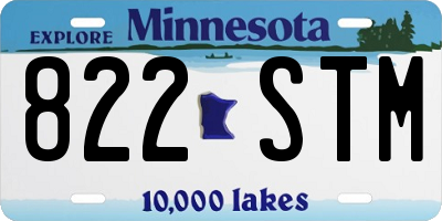 MN license plate 822STM