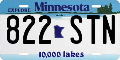 MN license plate 822STN