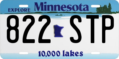 MN license plate 822STP