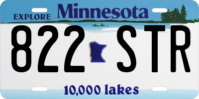 MN license plate 822STR