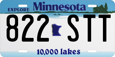 MN license plate 822STT