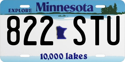MN license plate 822STU