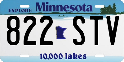 MN license plate 822STV