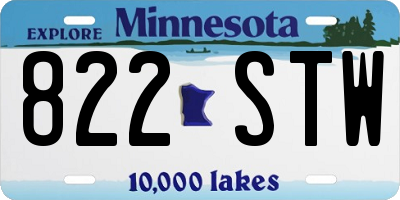 MN license plate 822STW
