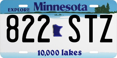 MN license plate 822STZ