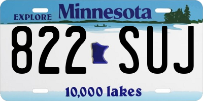 MN license plate 822SUJ